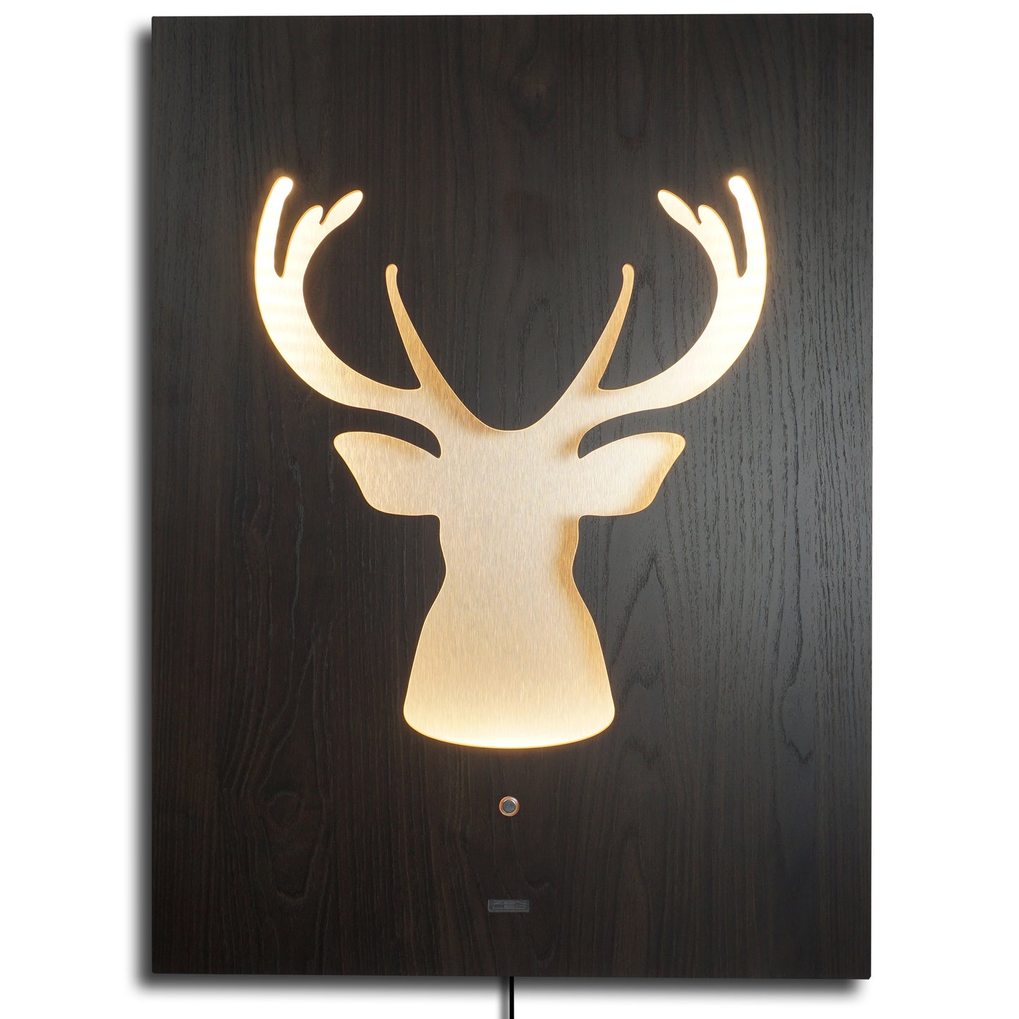 LED wall picture CERVO deer deer antlers WOOD look series - 3D effect illuminated rustic modern decoration country house vintage